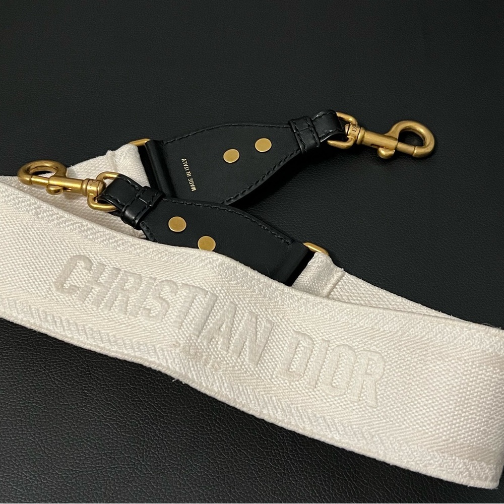 Christian Dior Black and Cream Strap